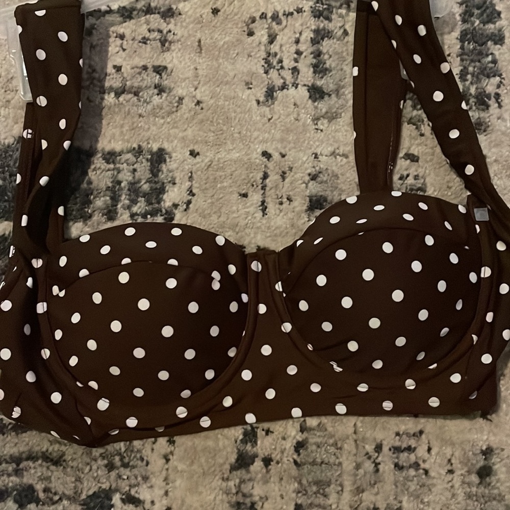 NWT Brown Padded Bikini Top - Picture 2 of 4